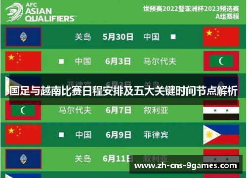 国足与越南比赛日程安排及五大关键时间节点解析 国足与越南比赛日程安排及五大关键时间节点解析