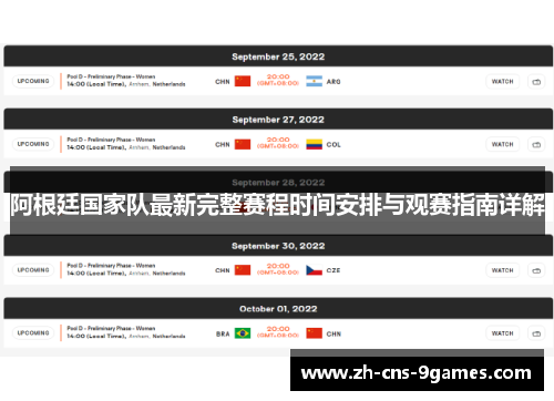 阿根廷国家队最新完整赛程时间安排与观赛指南详解